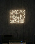 Néon LED Mural "Harder Better Faster Stronger" Chill'Neon