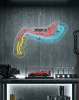 Néon LED Mural "Circuit de Monaco" Chill'Neon