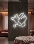 Néon LED Mural "Duo Cœurs : Ange & Démon"