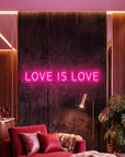 Néon LED Mural "LOVE IS LOVE"