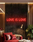 Néon LED Mural "LOVE IS LOVE"