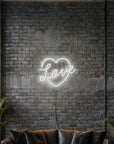 Néon LED Mural "Love" en Cœur