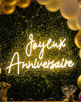 Néon LED Mural "Joyeux Anniversaire"
