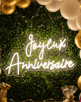 Néon LED Mural "Joyeux Anniversaire"