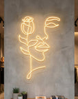 Néon LED Mural "Visage Floral" Chill'Neon