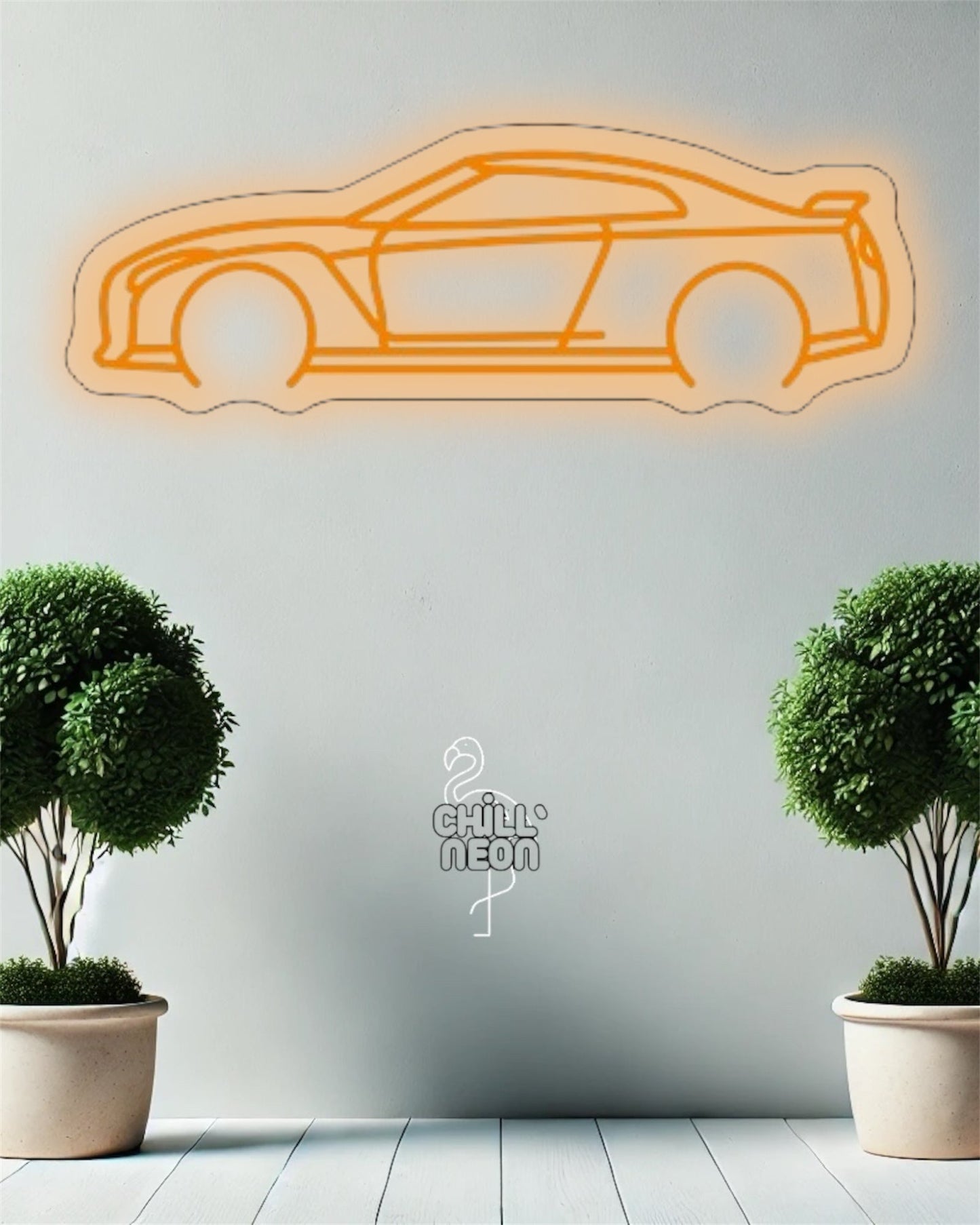 Néon Silhouette Nissan GTR - En stock Chill'Neon