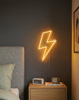 Néon LED mural éclair foudre pour déco de chambre et gaming setup