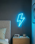 Néon LED mural éclair foudre pour déco de chambre et gaming setup