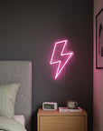 Néon LED mural éclair foudre pour déco de chambre et gaming setup
