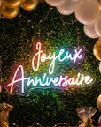 Néon LED Mural "Joyeux Anniversaire"