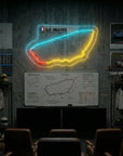 Néon LED Mural "Circuit du Mans"