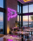 Néon LED Mural "Welcome To Paradise" Chill'Neon