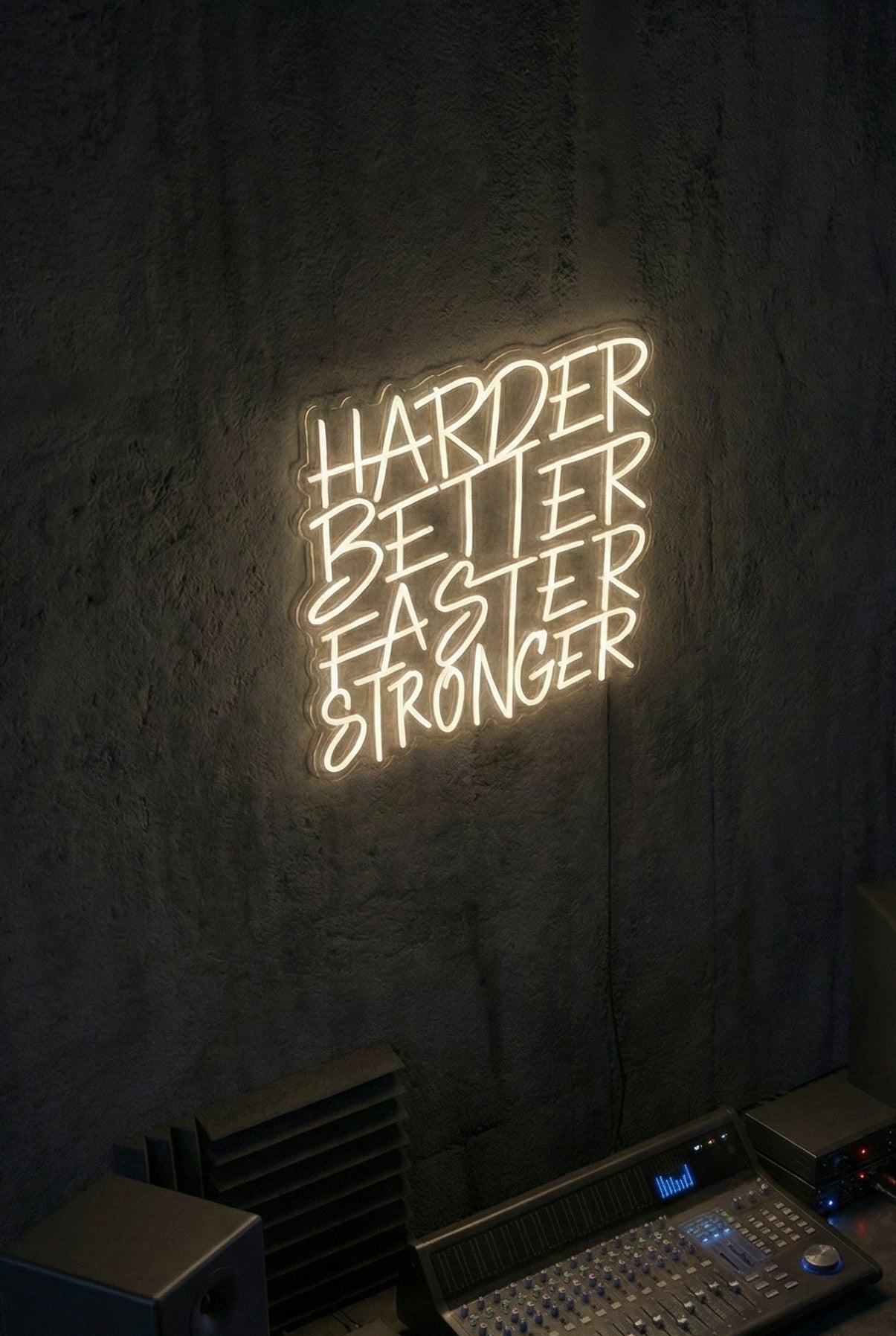 Néon LED Mural "Harder Better Faster Stronger" Chill'Neon