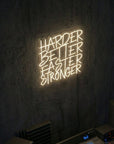 Néon LED Mural "Harder Better Faster Stronger" Chill'Neon