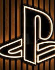 Néon LED mural logo PlayStation déco gaming room