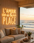 Néon LED Mural "L'amour à la plage" Chill'Neon