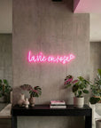 Néon LED Mural "La vie en rose" Chill'Neon