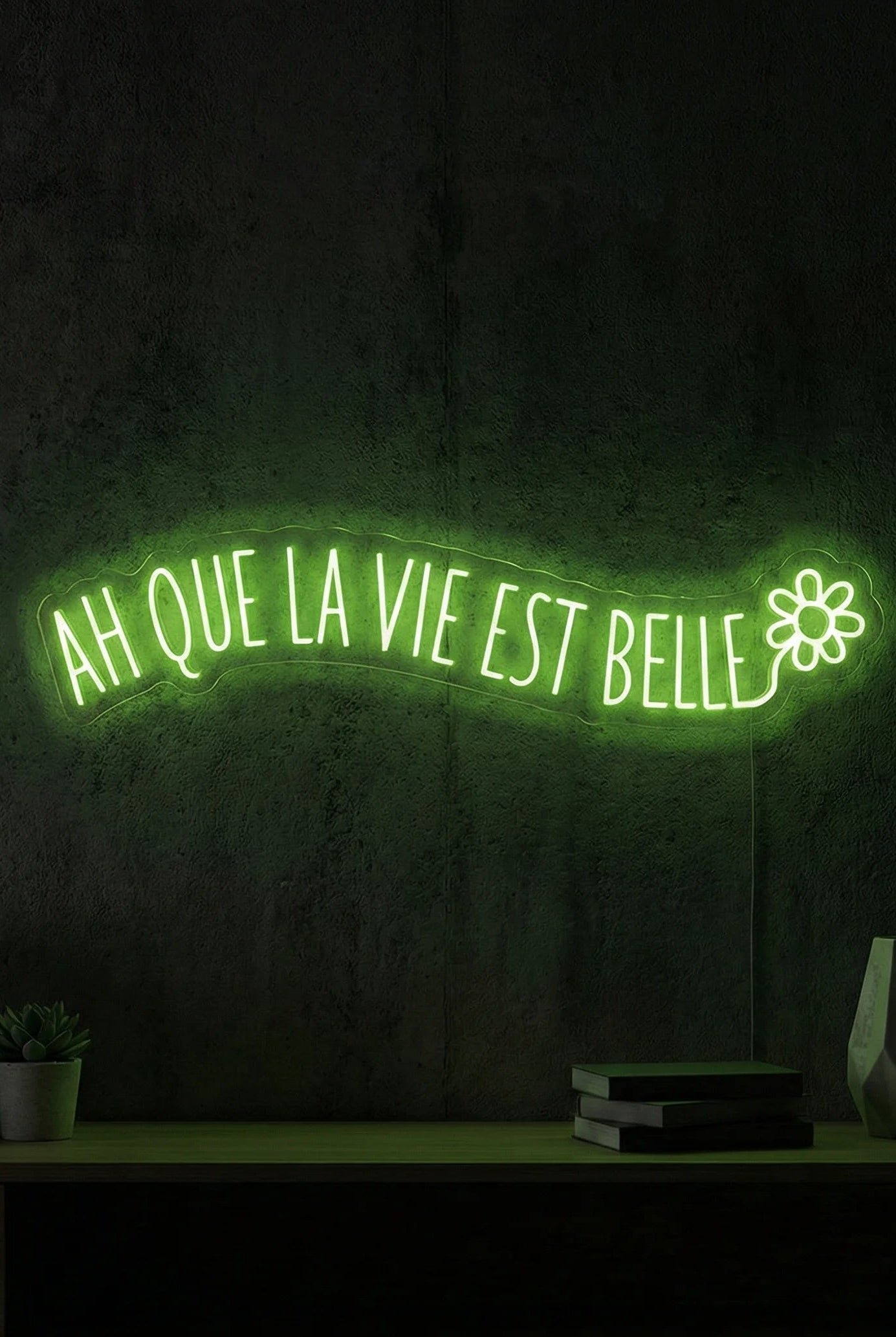 Néon LED Mural "Ah que la vie est belle" Chill'Neon