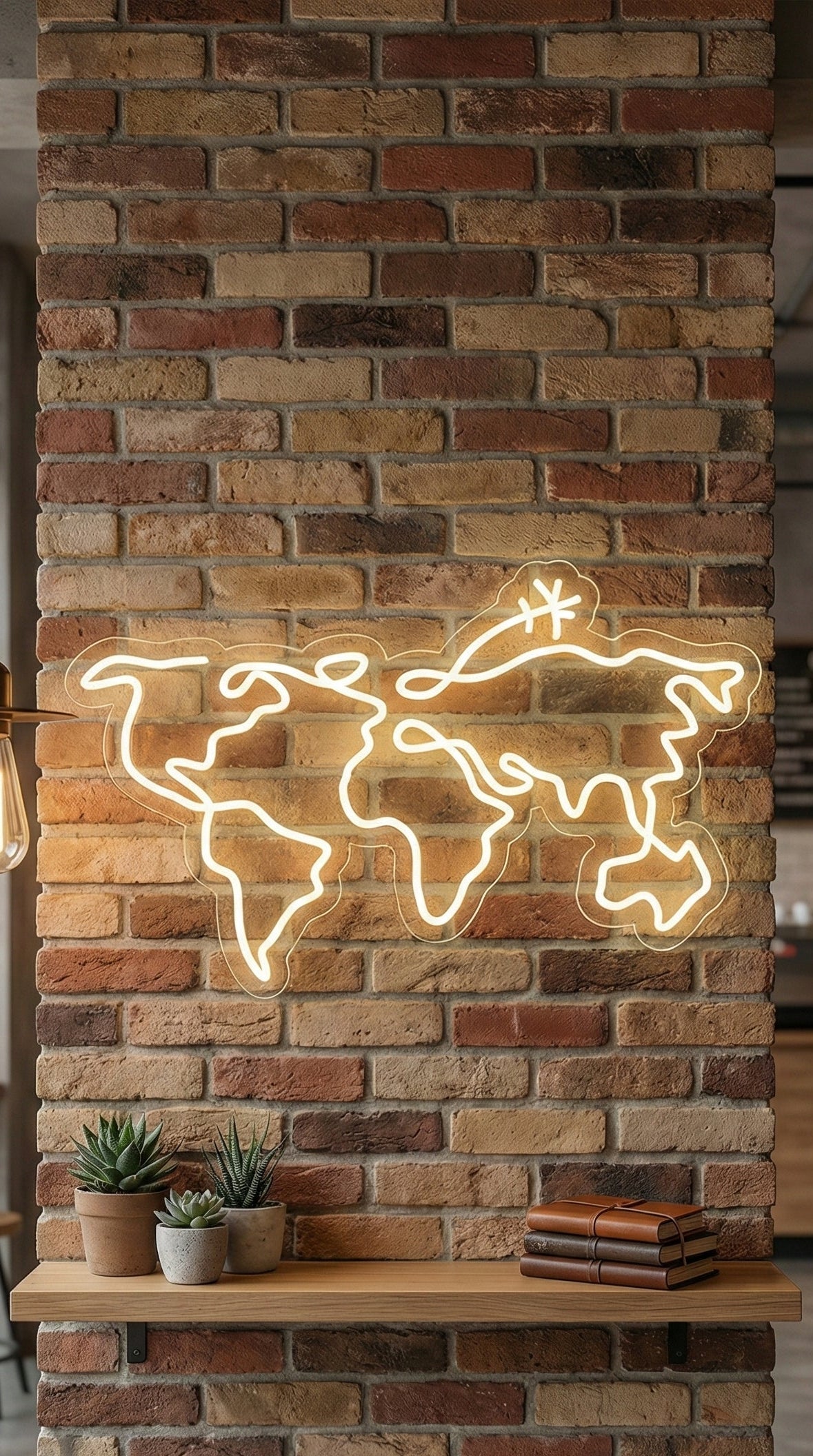 Néon LED Mural "Carte du Monde" Chill'Neon