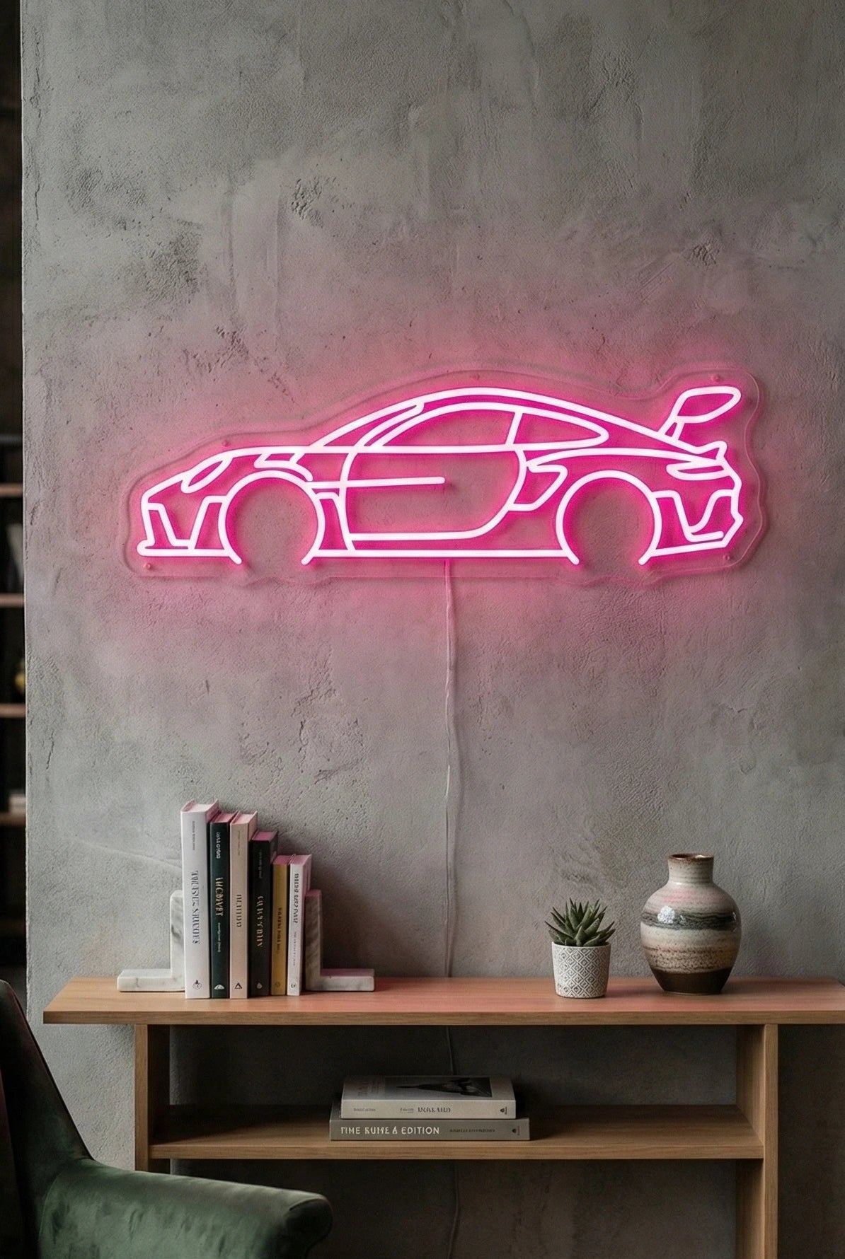 Néon LED Mural "Silhouette GT3RS" Porsche Chill'Neon