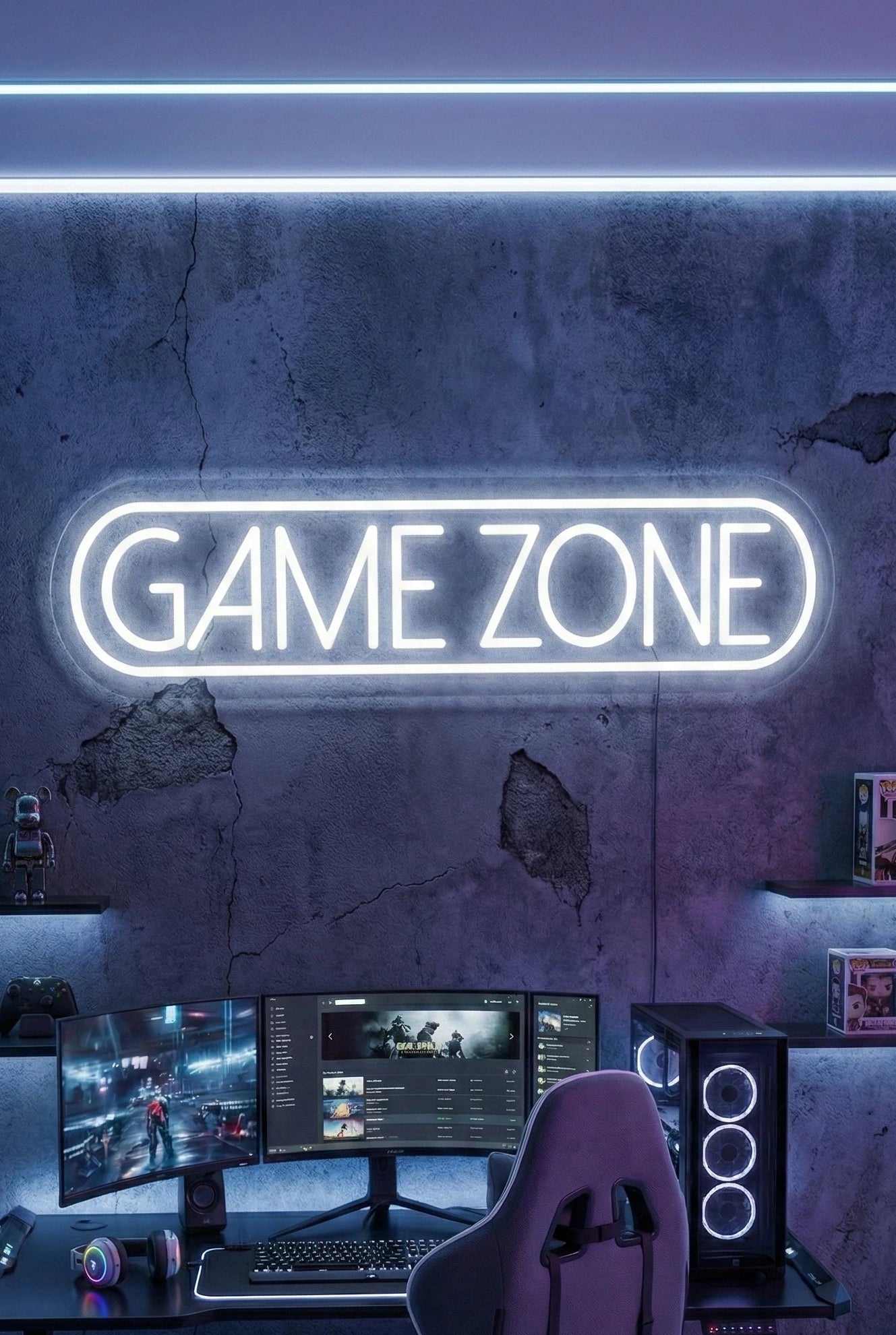 Néon LED Mural "Game Zone" Chill'Neon