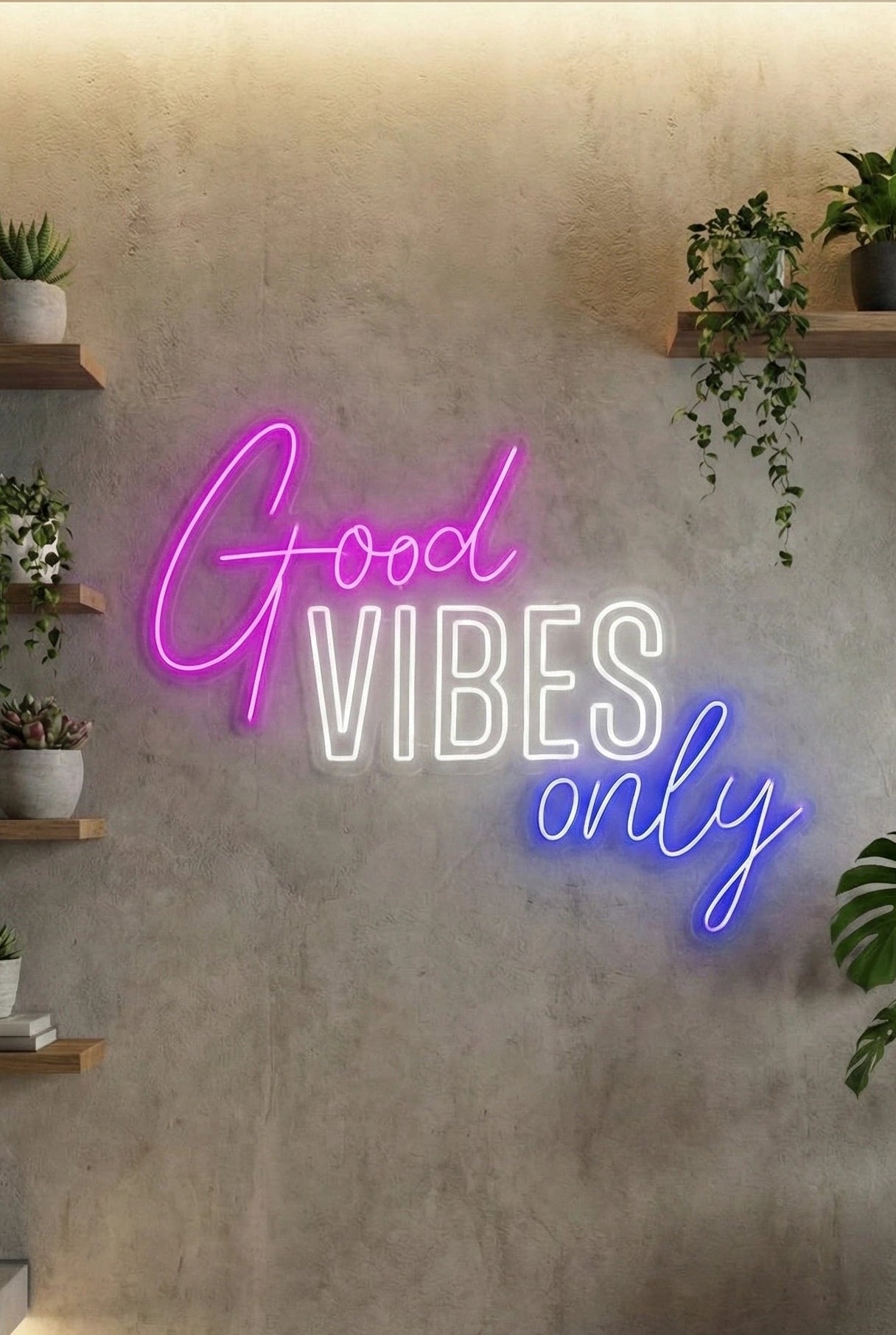 Néon LED Mural "Good Vibes Only" Chill'Neon