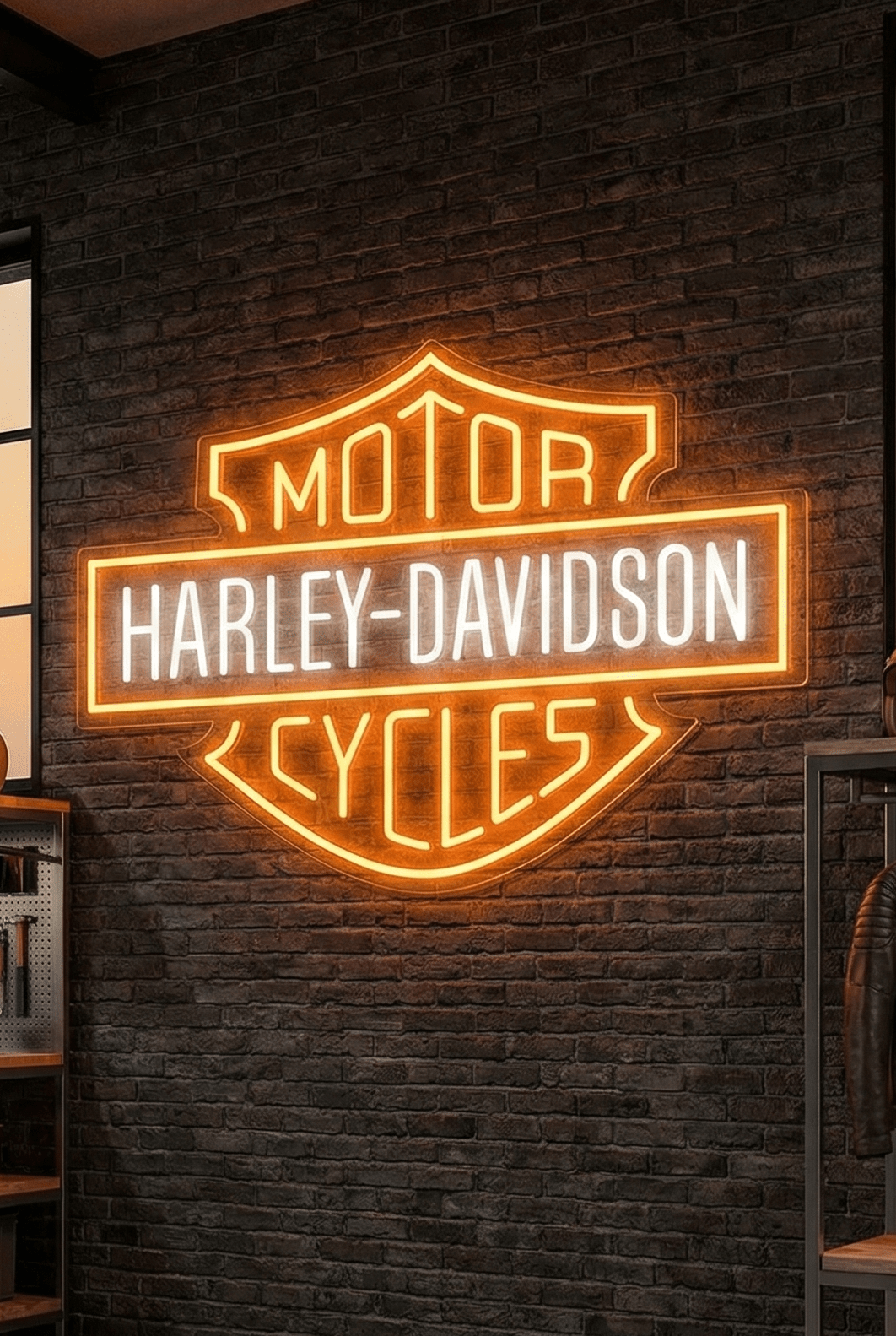Néon LED Mural "Harley Davidson" Chill'Neon