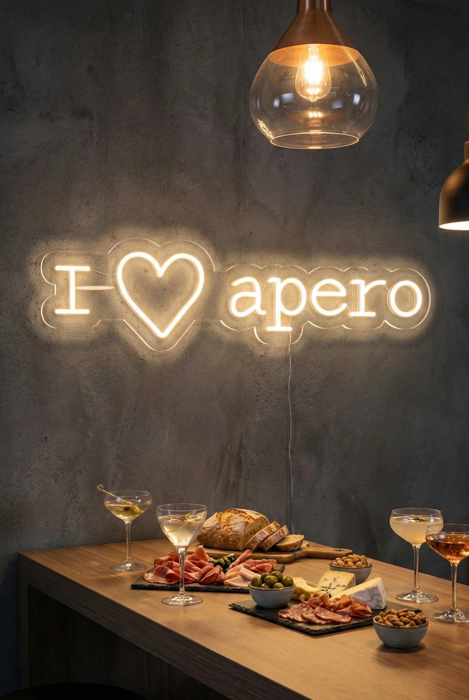 Néon LED Mural "I Love Apéro" Chill'Neon