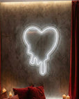 Néon LED Mural "Melting Heart"