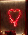 Néon LED Mural "Melting Heart"