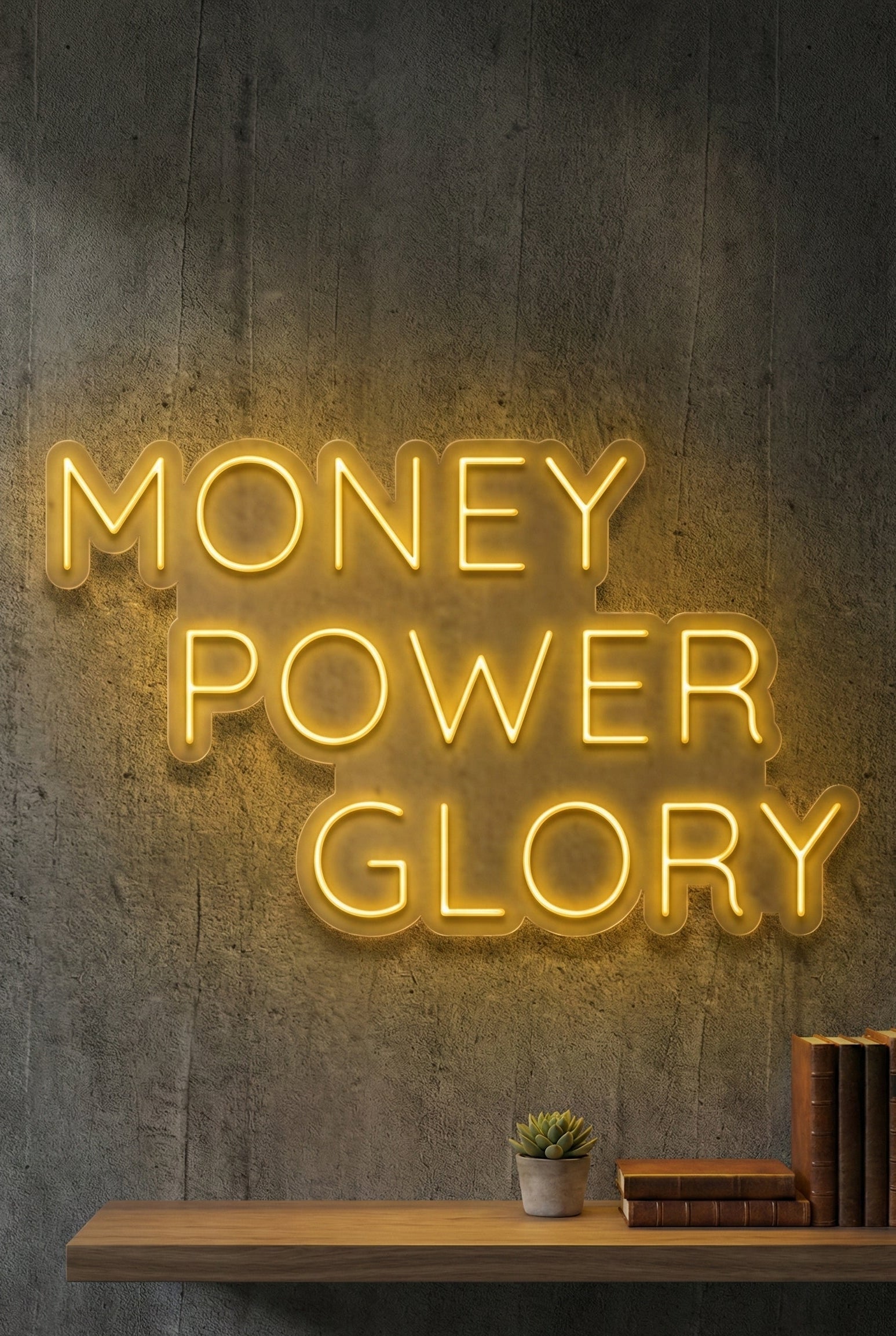Néon LED Mural "Money Power Glory" Chill'Neon