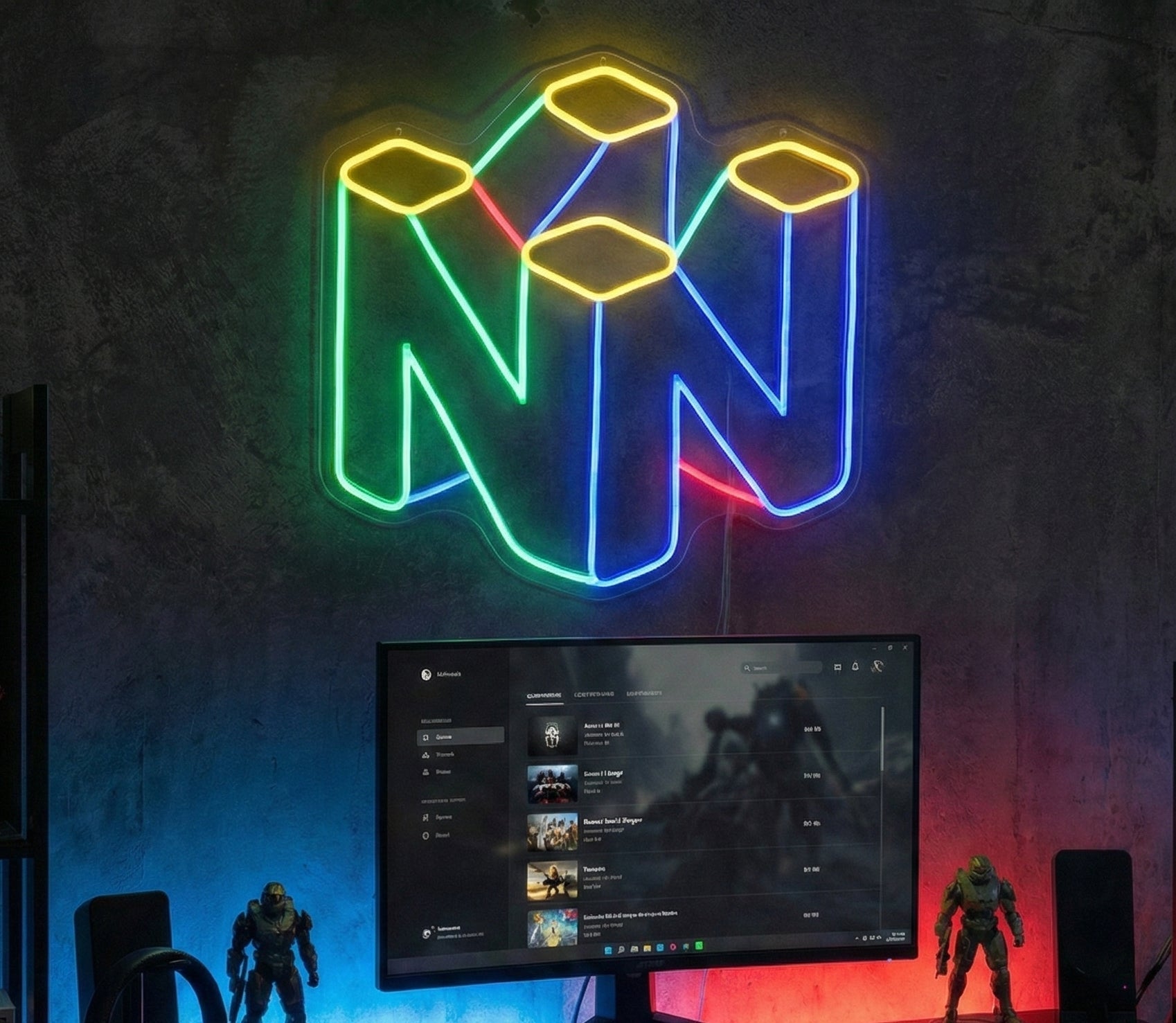 Néon LED Mural "Nintendo N64" Chill'Neon