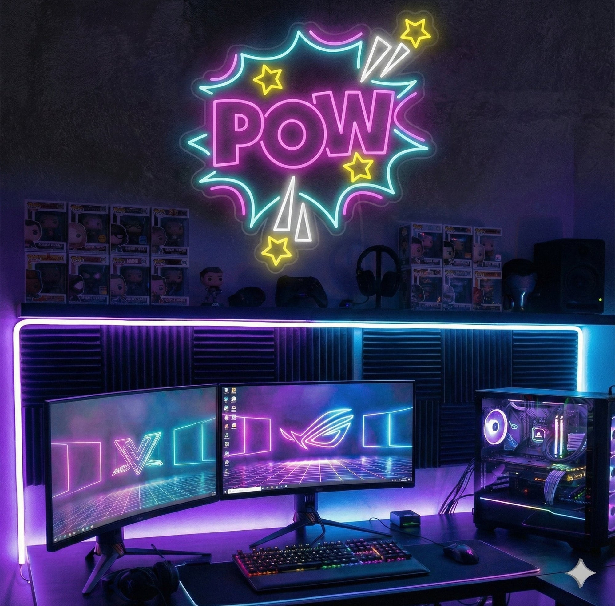 Néon LED Mural "POW" Chill'Neon