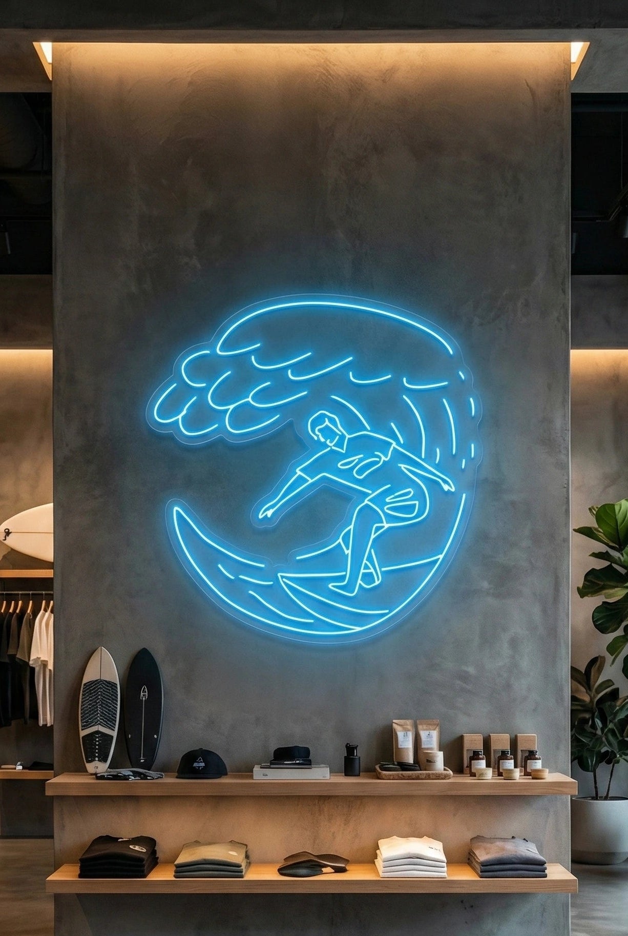 Néon LED Mural "Surfer" Chill'Neon