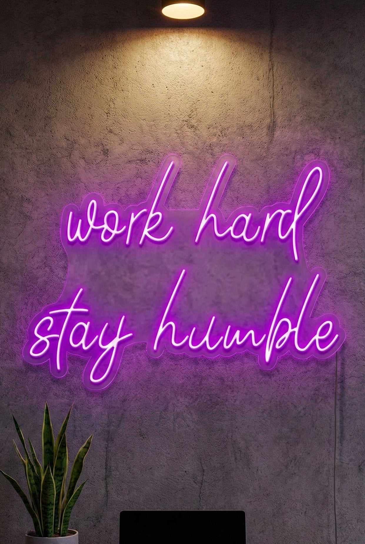 Néon LED Mural "Work Hard Stay humble" Chill'Neon