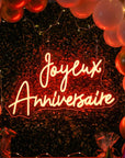 Néon LED Mural "Joyeux Anniversaire"