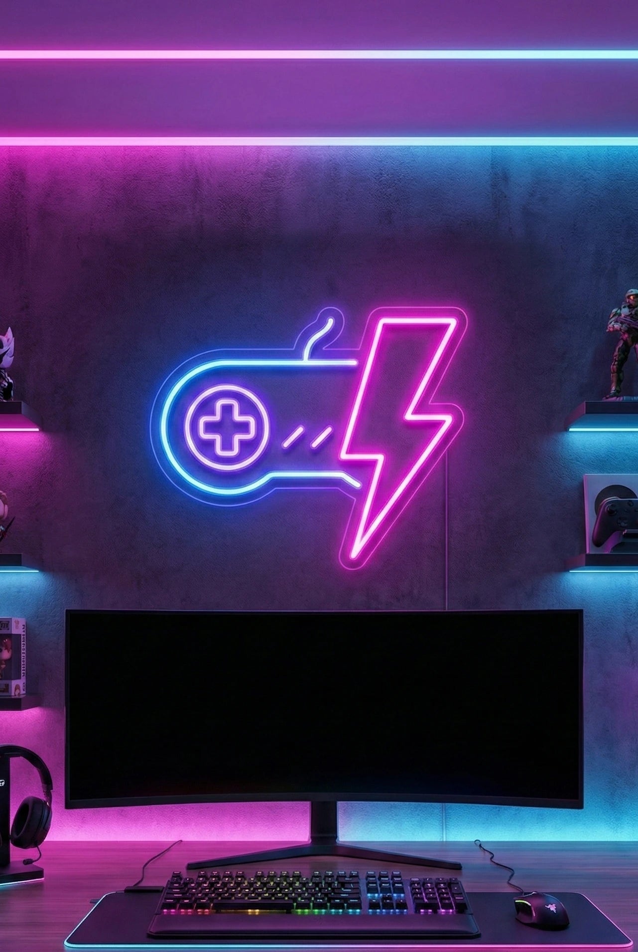 Néon LED Mural "Manette" Chill'Neon