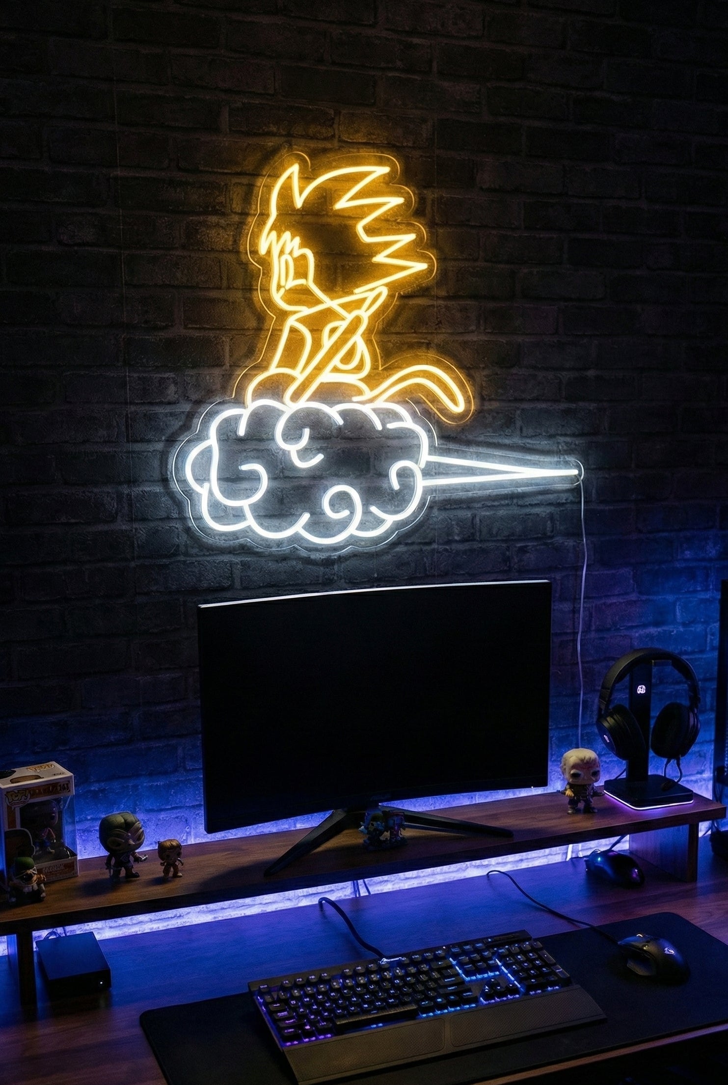 Néon LED Mural "Sangohan nuage DragonBall Z" Chill'Neon