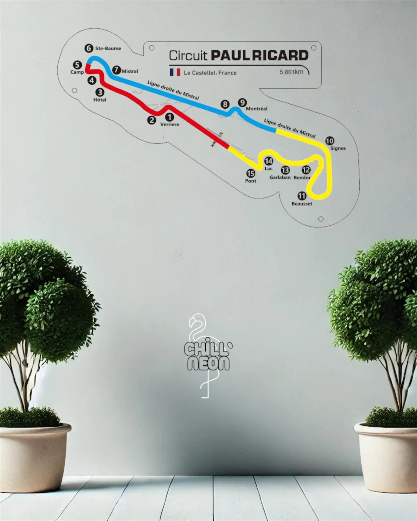 Néon circuit Paul Ricard - Circuit de course Chill'Neon