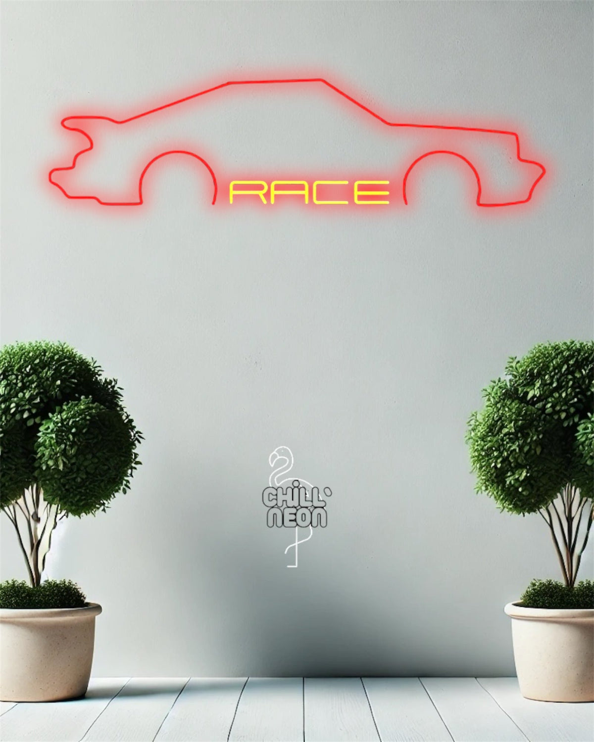 Néon Porsche RACE - En stock