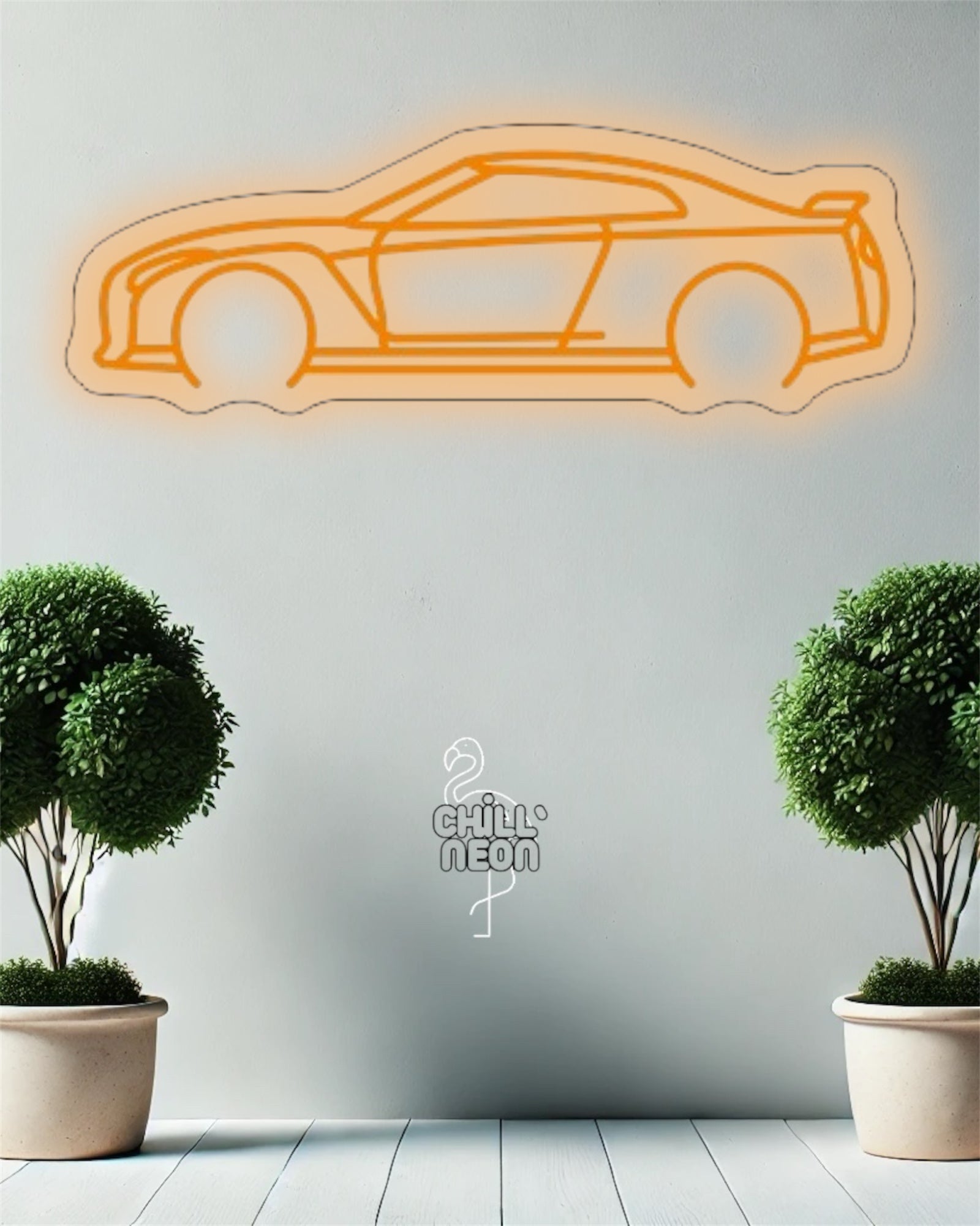 Néon Silhouette Nissan GTR - En stock Chill'Neon