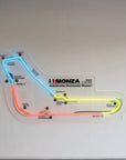 Néon LED mural tracé du circuit de Monza F1, déco garage passionné de course