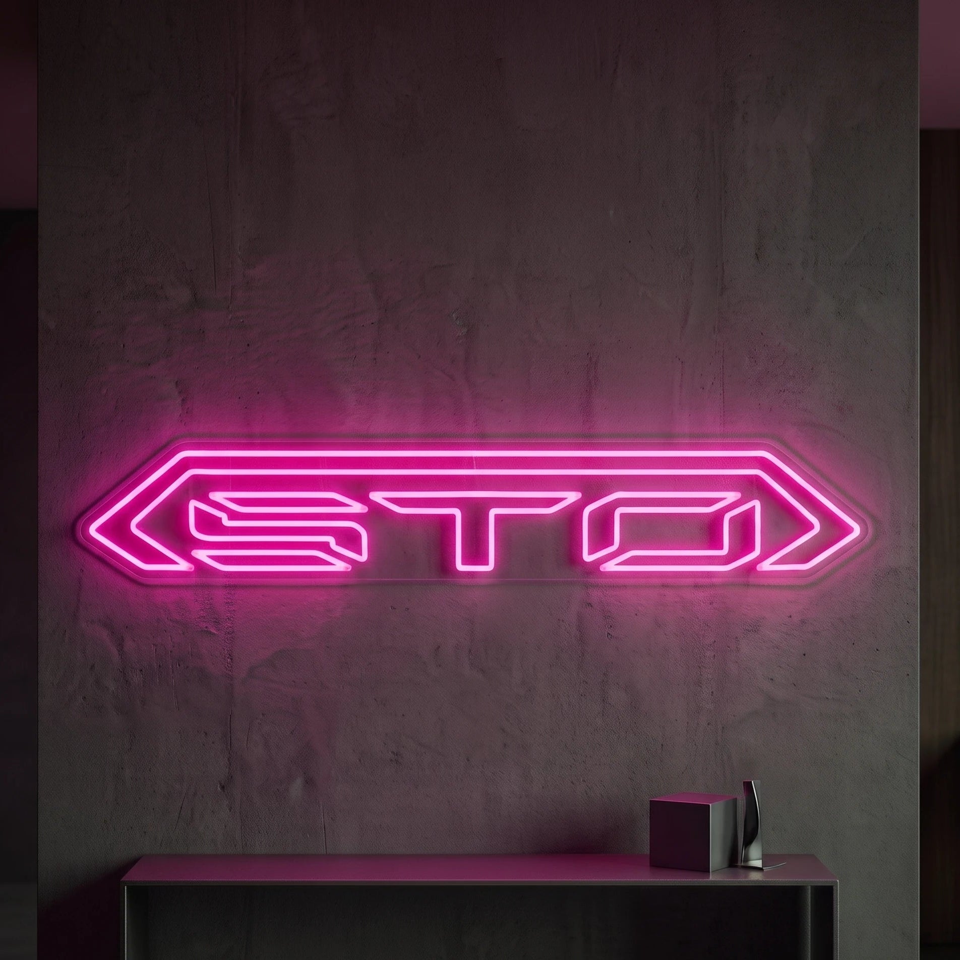 Néon LED mural STO voiture de sport pour déco garage