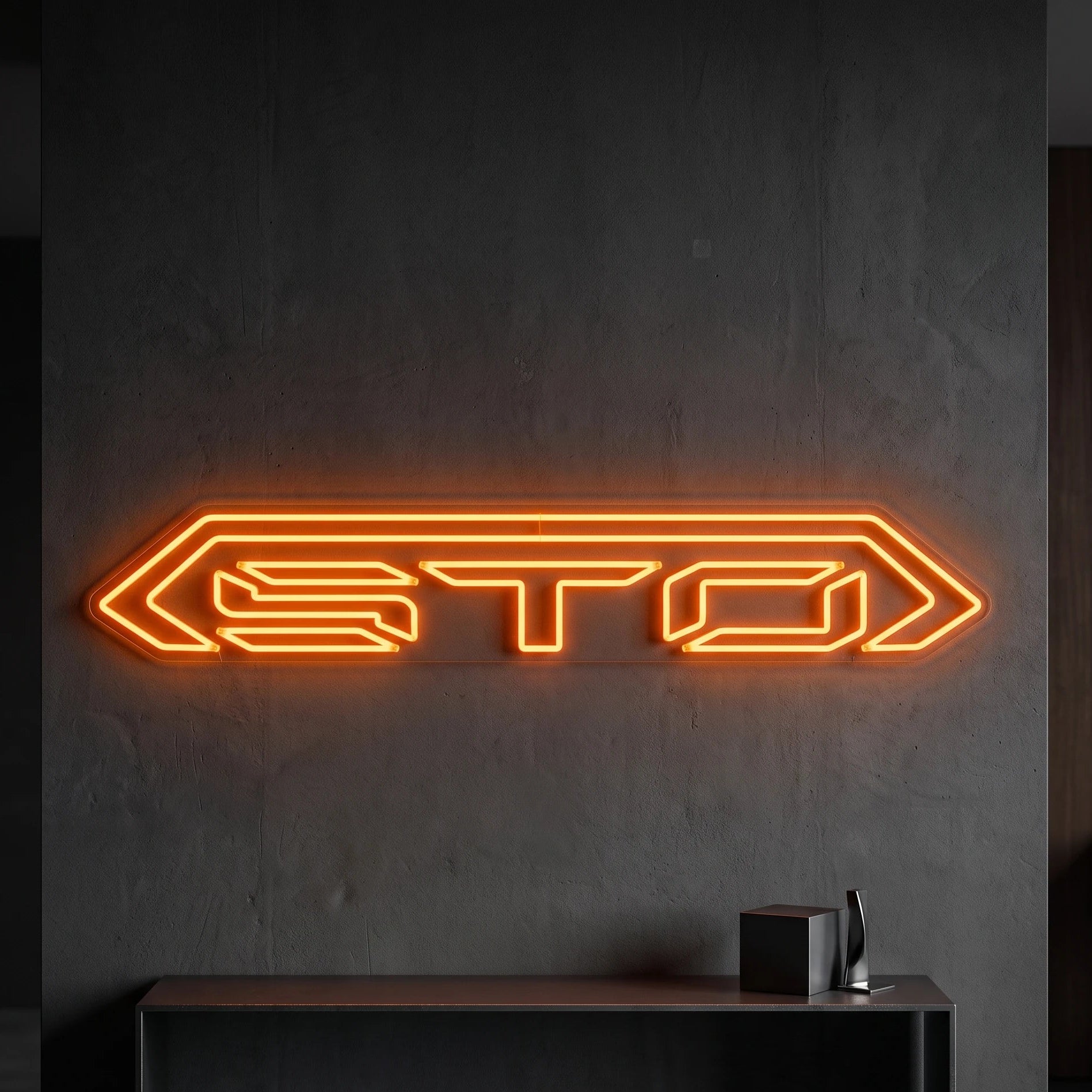 Néon LED mural STO voiture de sport pour déco garage