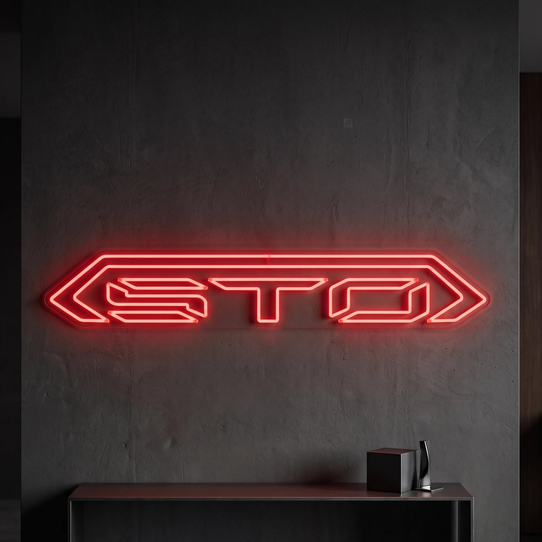 Néon LED mural STO voiture de sport pour déco garage