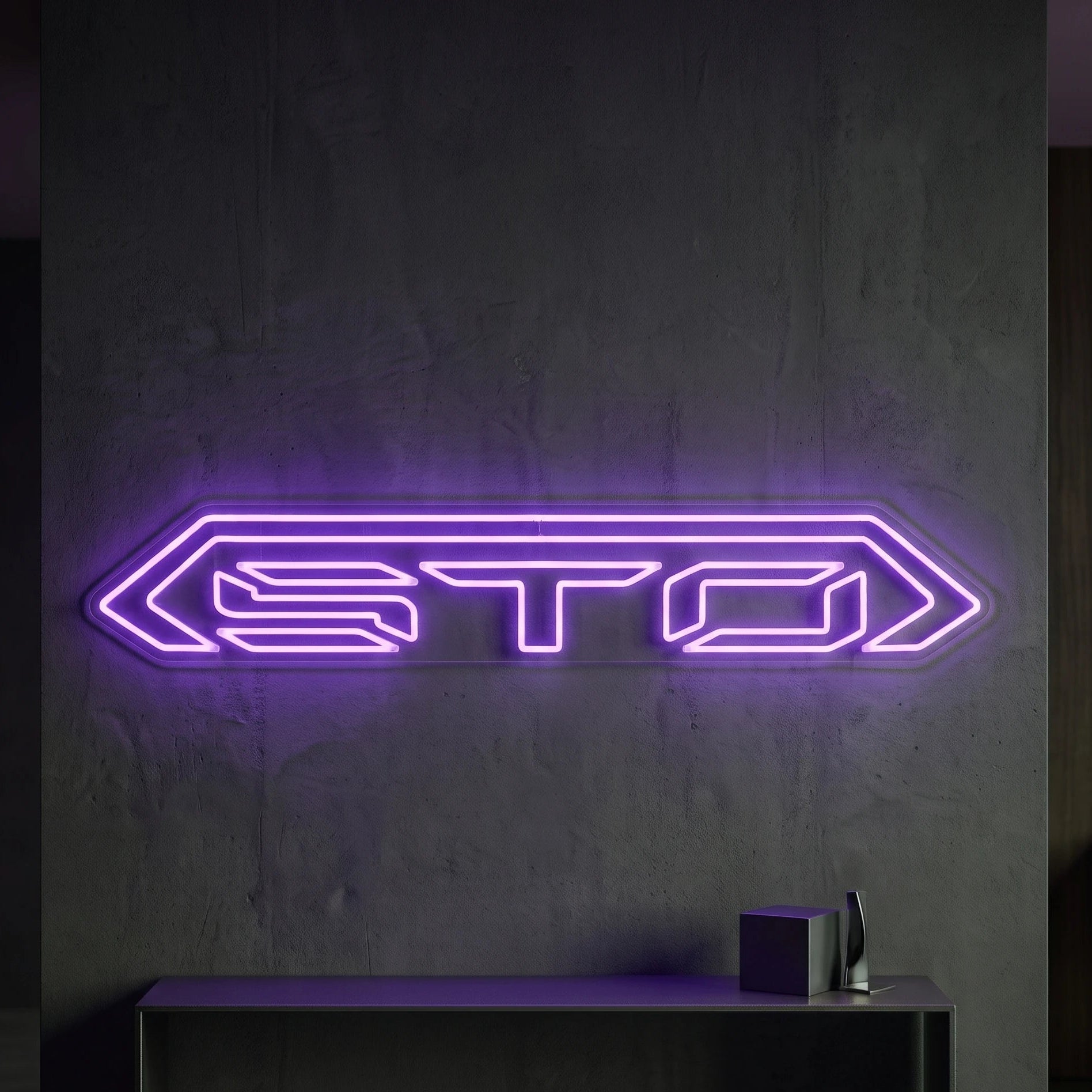 Néon LED mural STO voiture de sport pour déco garage