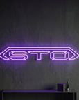 Néon LED mural STO voiture de sport pour déco garage
