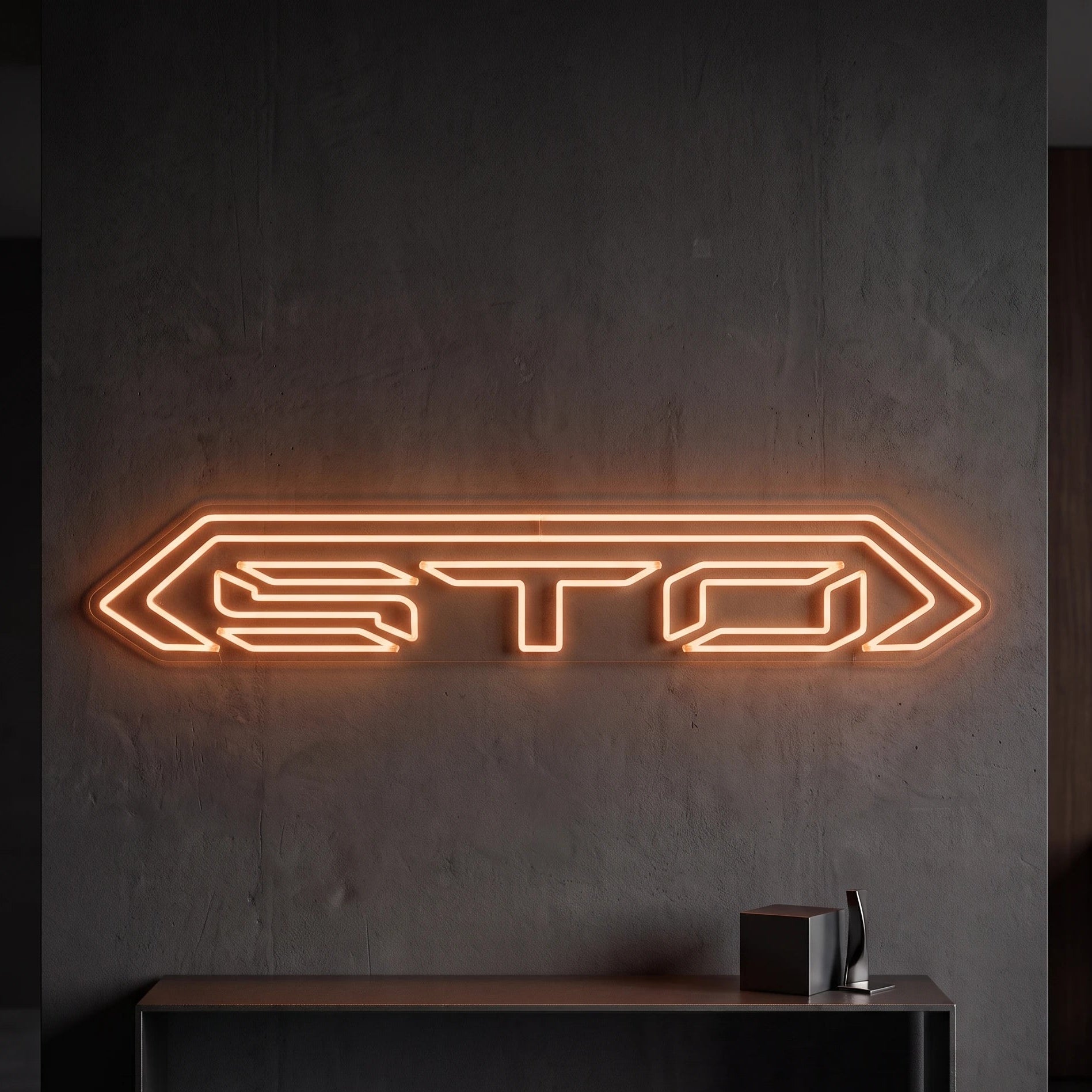 Néon LED mural STO voiture de sport pour déco garage