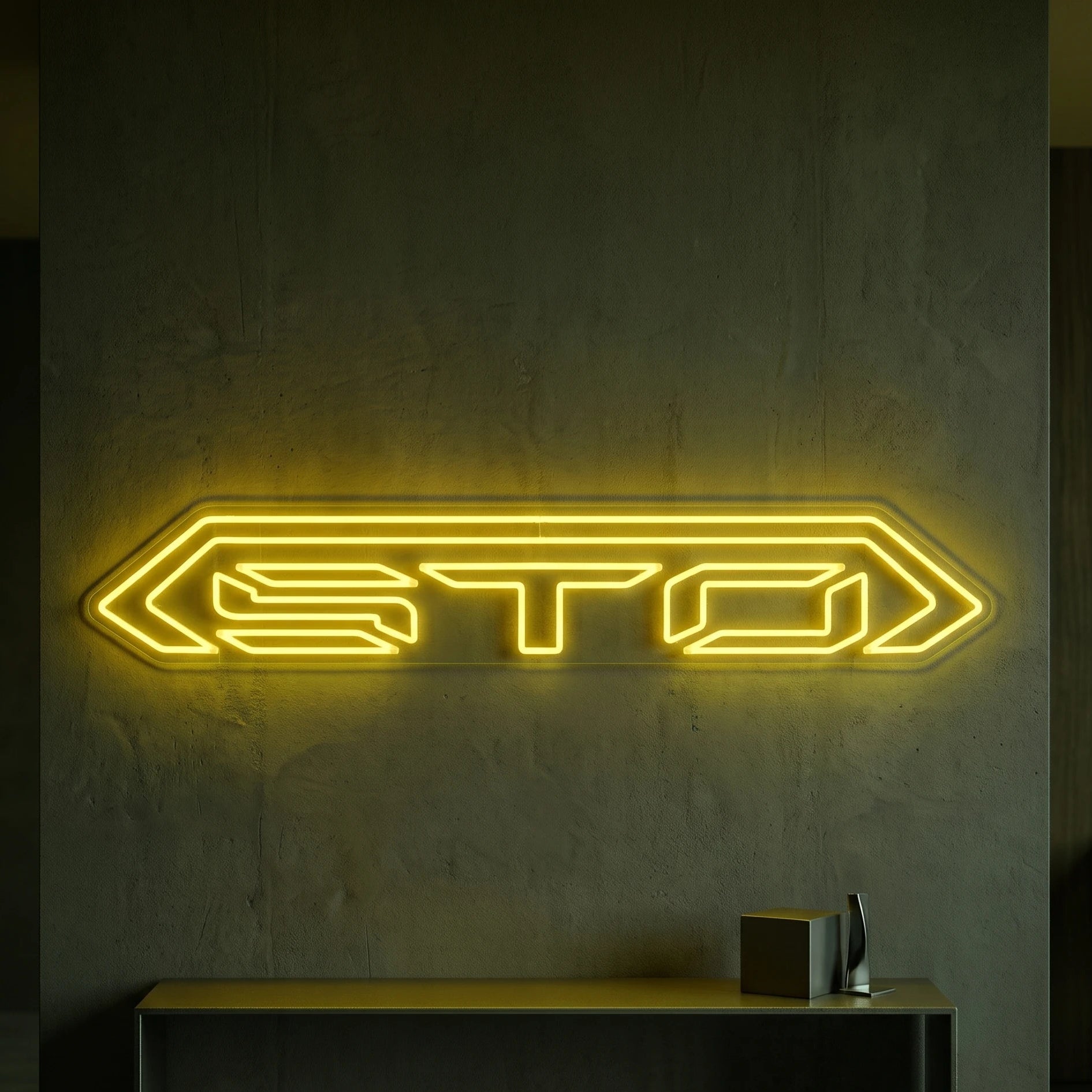 Néon LED mural STO voiture de sport pour déco garage