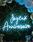 Néon LED Mural "Joyeux Anniversaire"